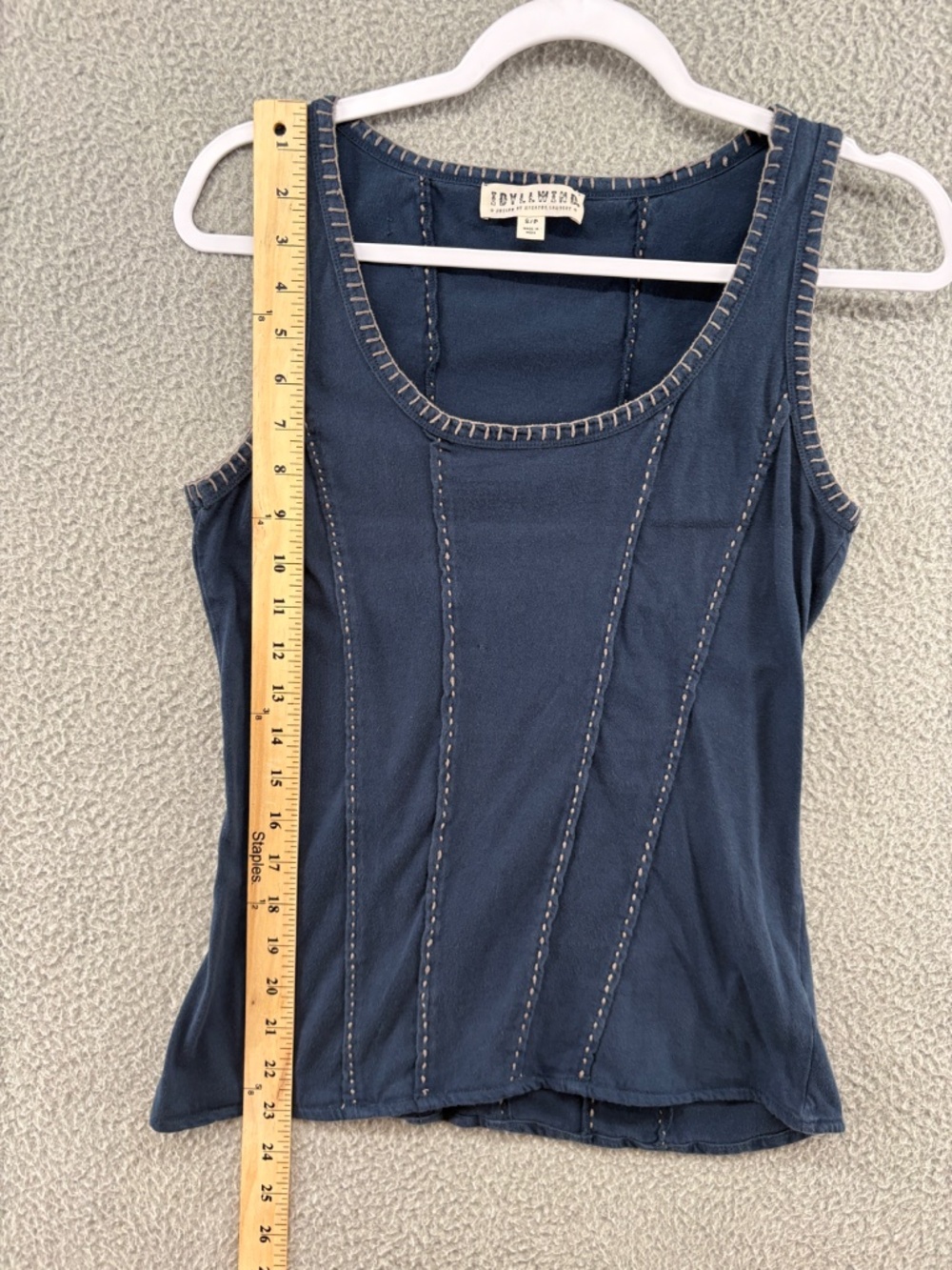 Idyllwind Shiloh Cami Navy Contrast Stitch Western Corset Tank Top S - Picture 8 of 12